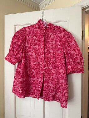 red and pink viney loiusia blouse